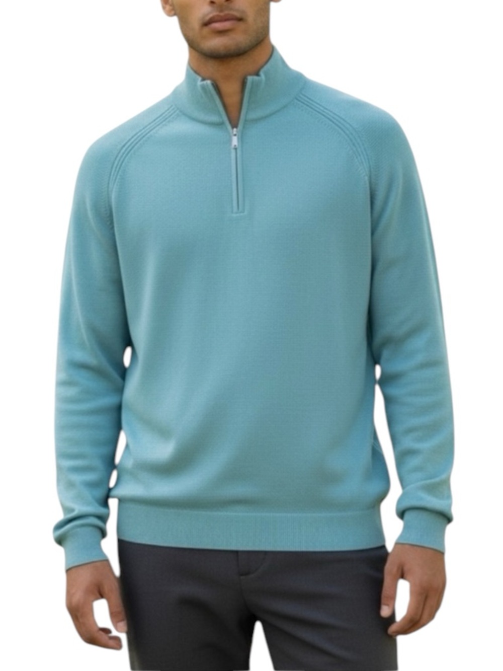 TOMMY BAHAMA Quarter-Zip Shirt in Tiffany Blue Size XXL—POP OF COLOR!!!